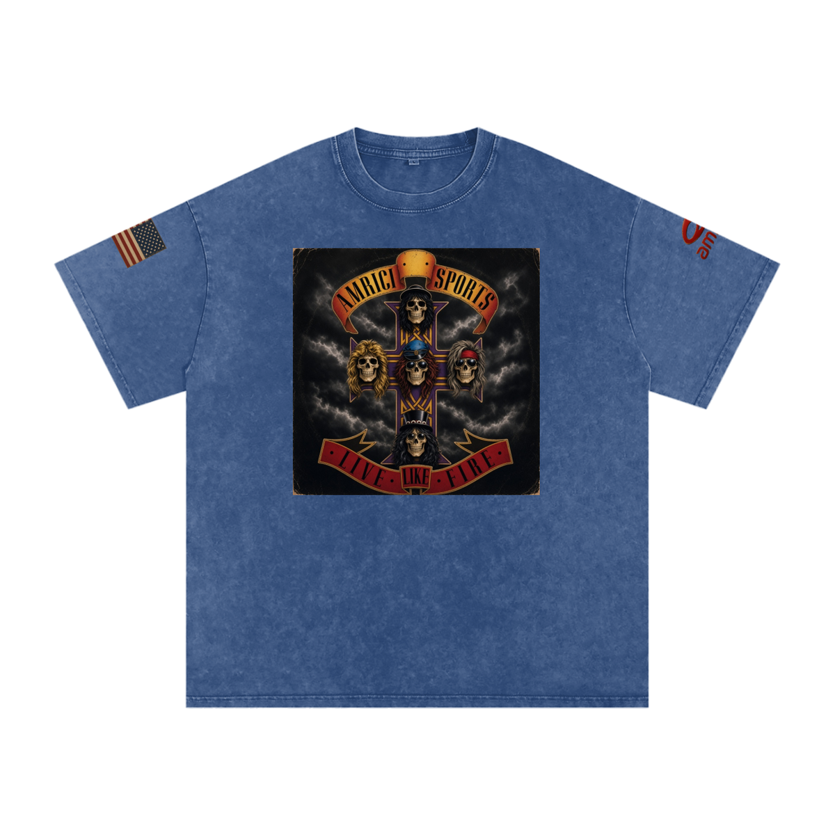 THE BLAST Snow Washed Oversized Cotton T-Shirt