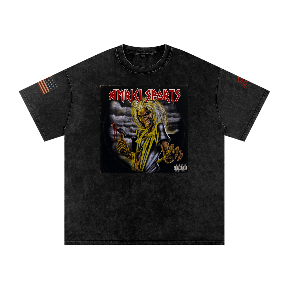 THE BLAST Snow Washed Oversized Cotton T-Shirt