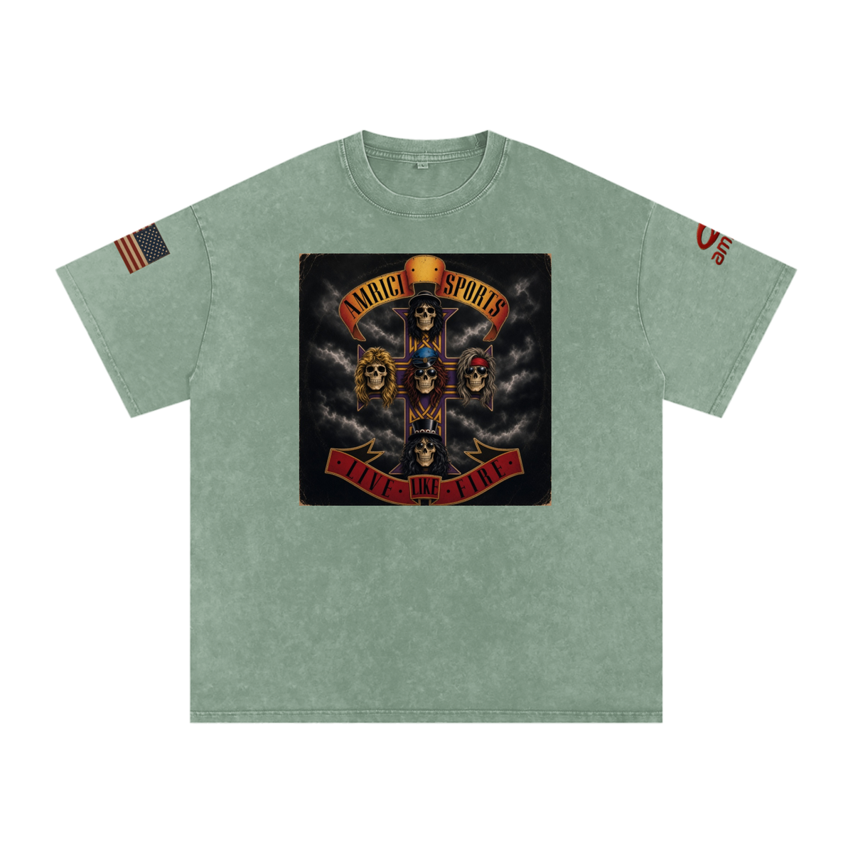 THE BLAST Snow Washed Oversized Cotton T-Shirt