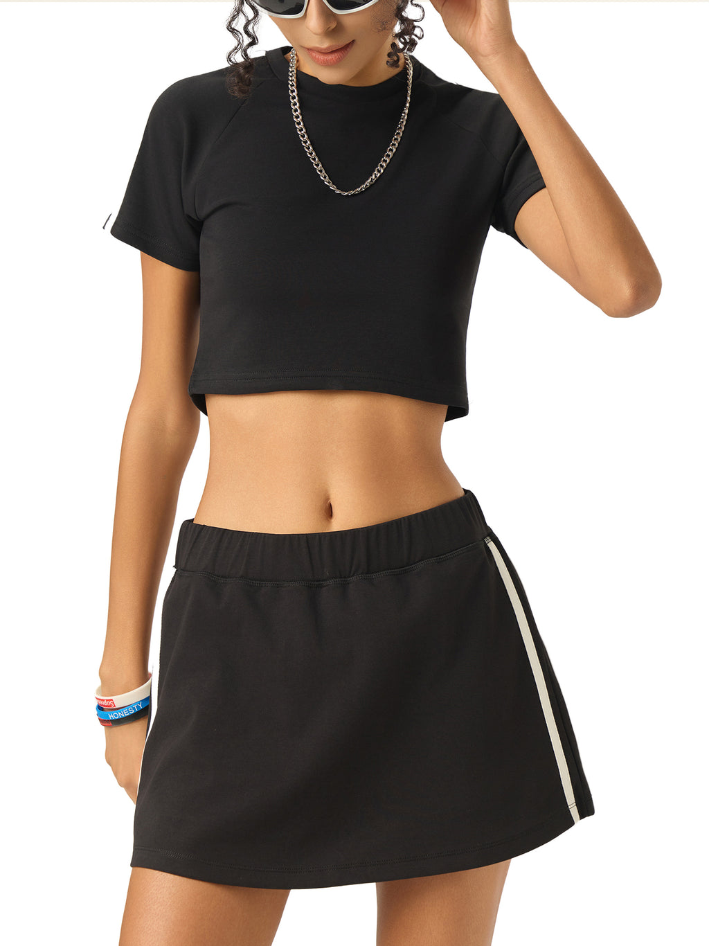 THE FLARE Taped Cooling Performance Crop Top