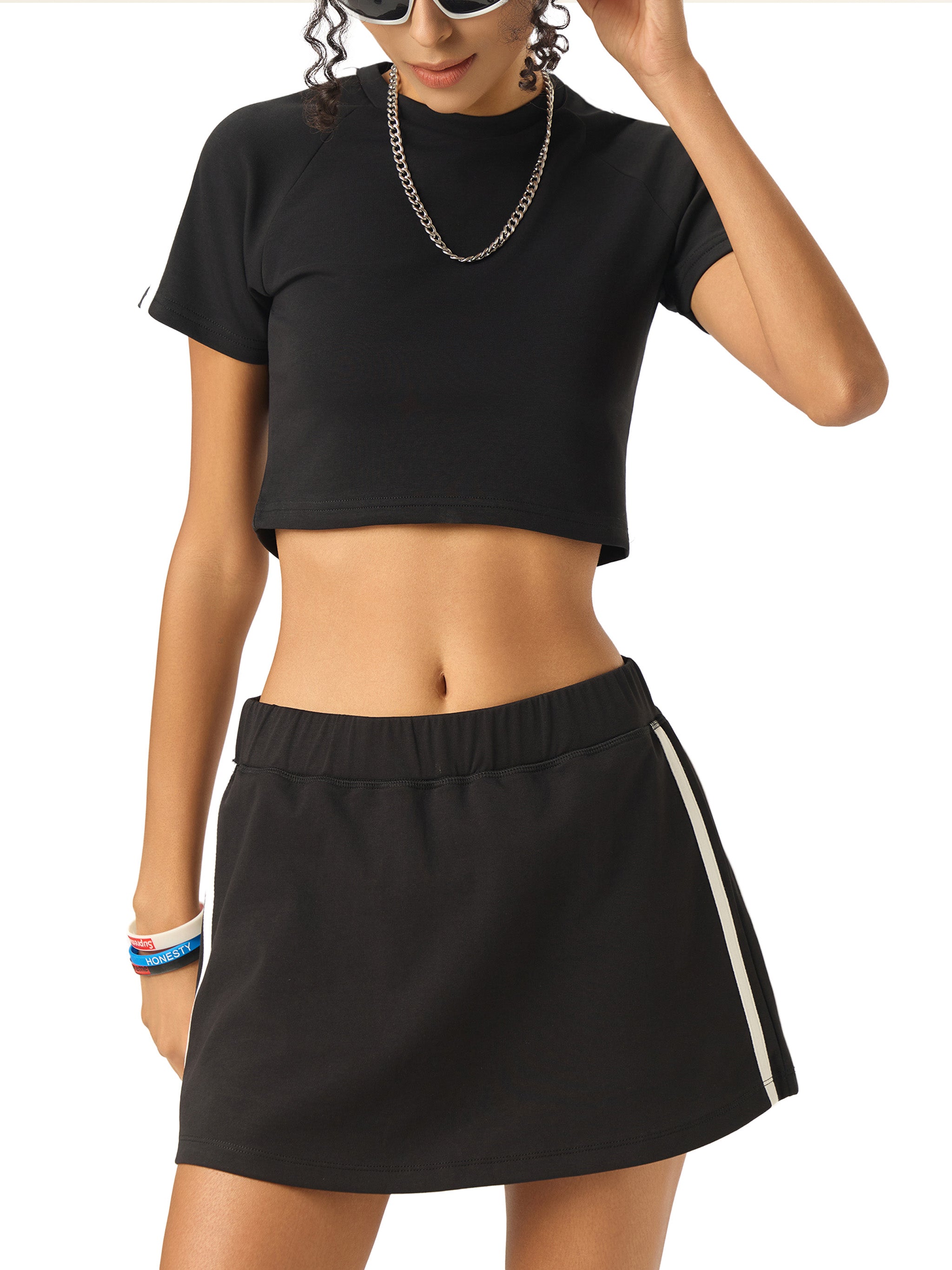 THE FLARE Taped Cooling Performance Crop Top