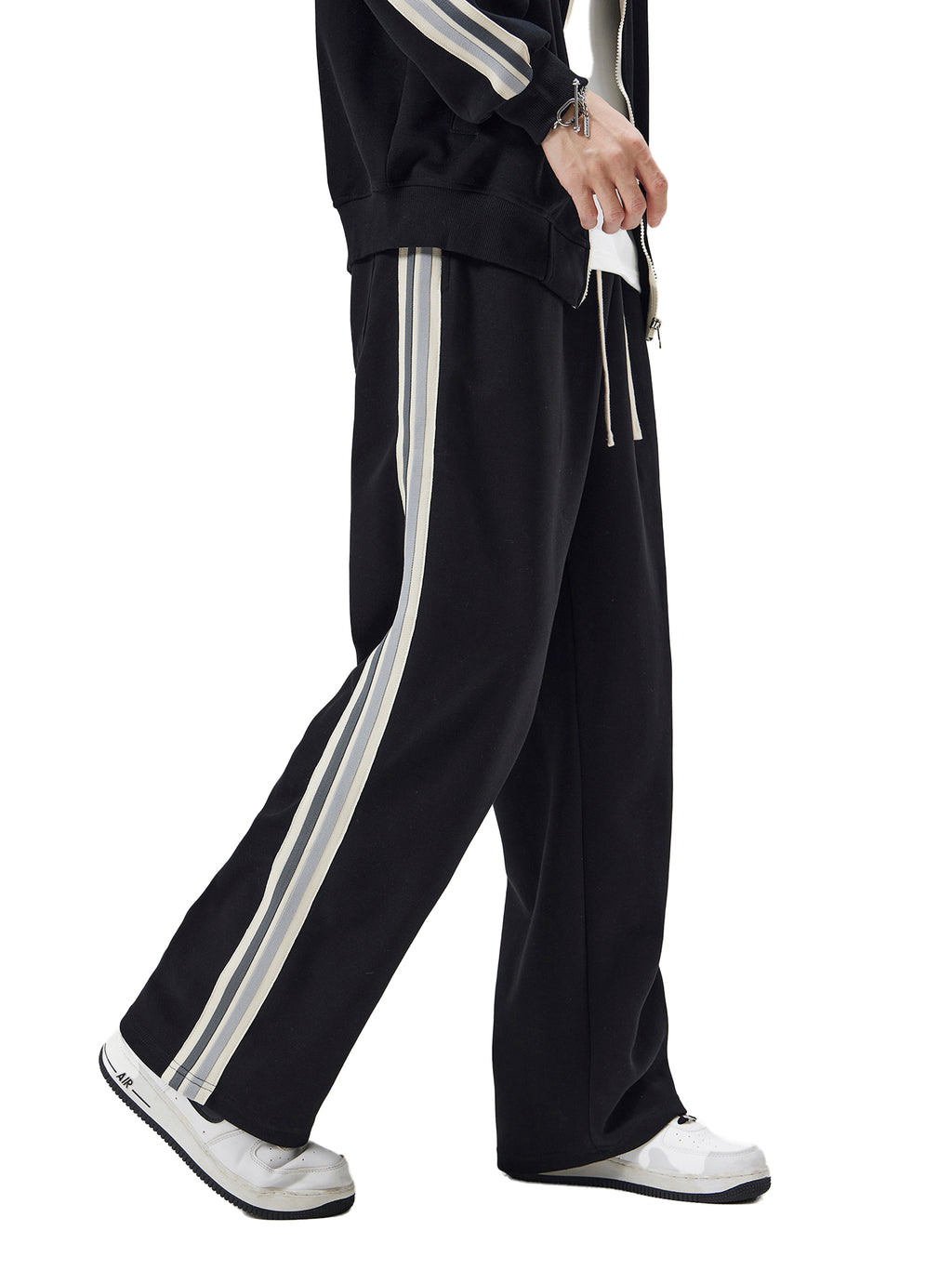 THE SPARK Side-Stripe Straight-Leg  Pants