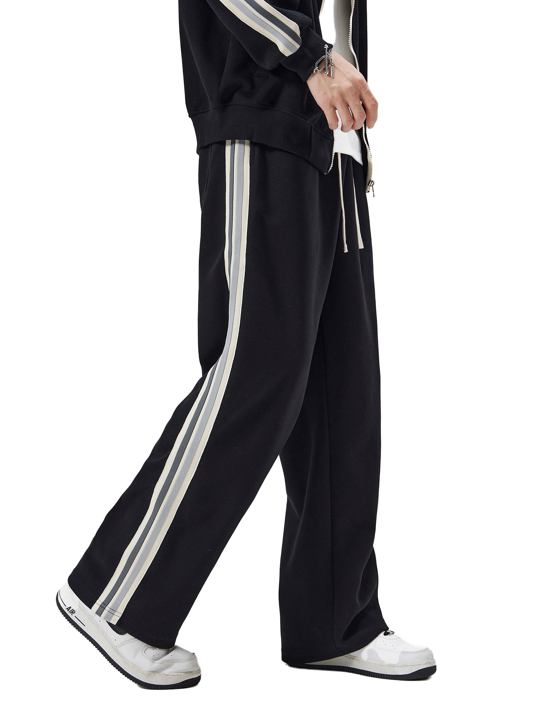 THE SPARK Side-Stripe Straight-Leg  Pants