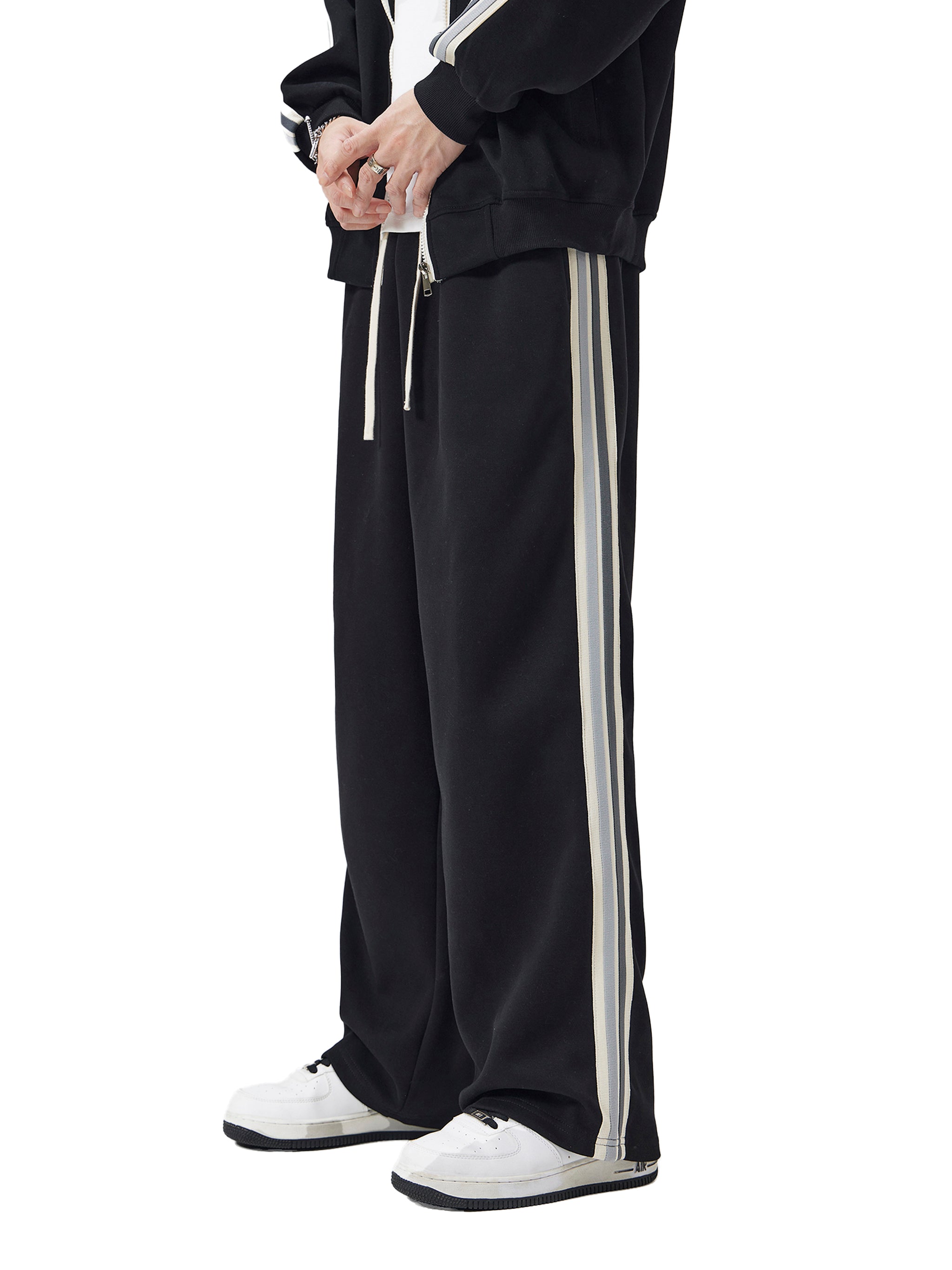 THE SPARK Side-Stripe Straight-Leg  Pants