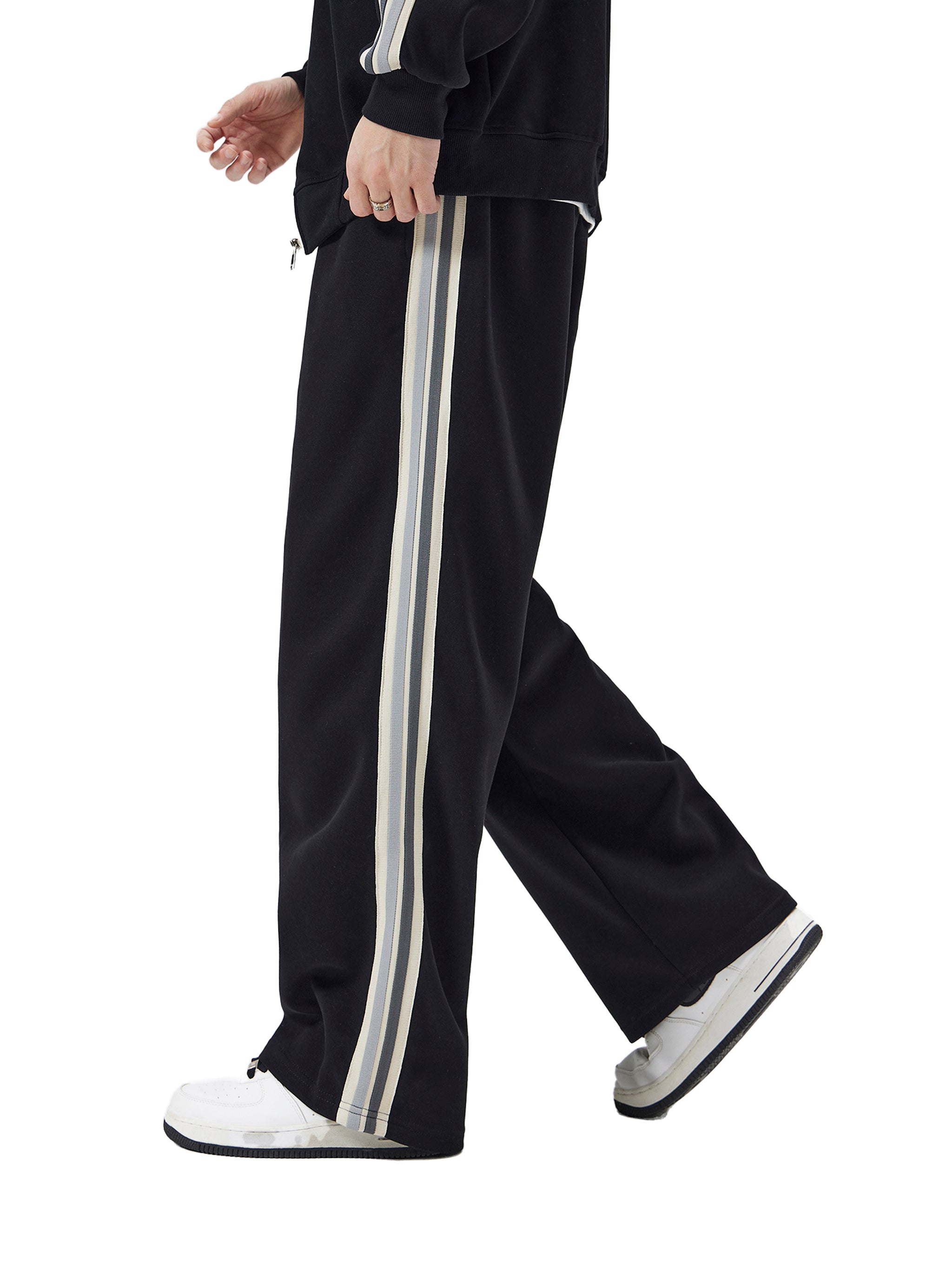 THE SPARK Side-Stripe Straight-Leg  Pants