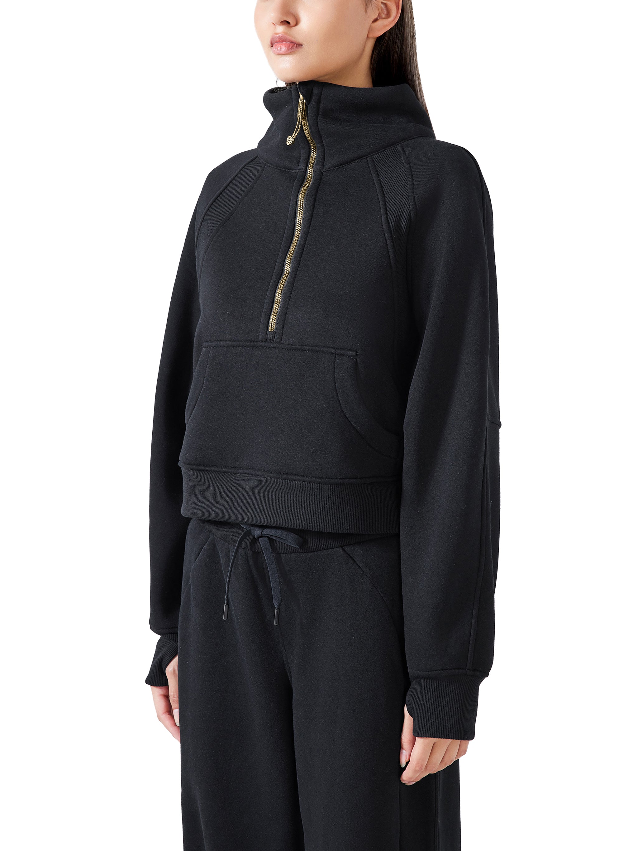 THE FLARE Unisex Performance Cropped Half-Zip Sweatshirt