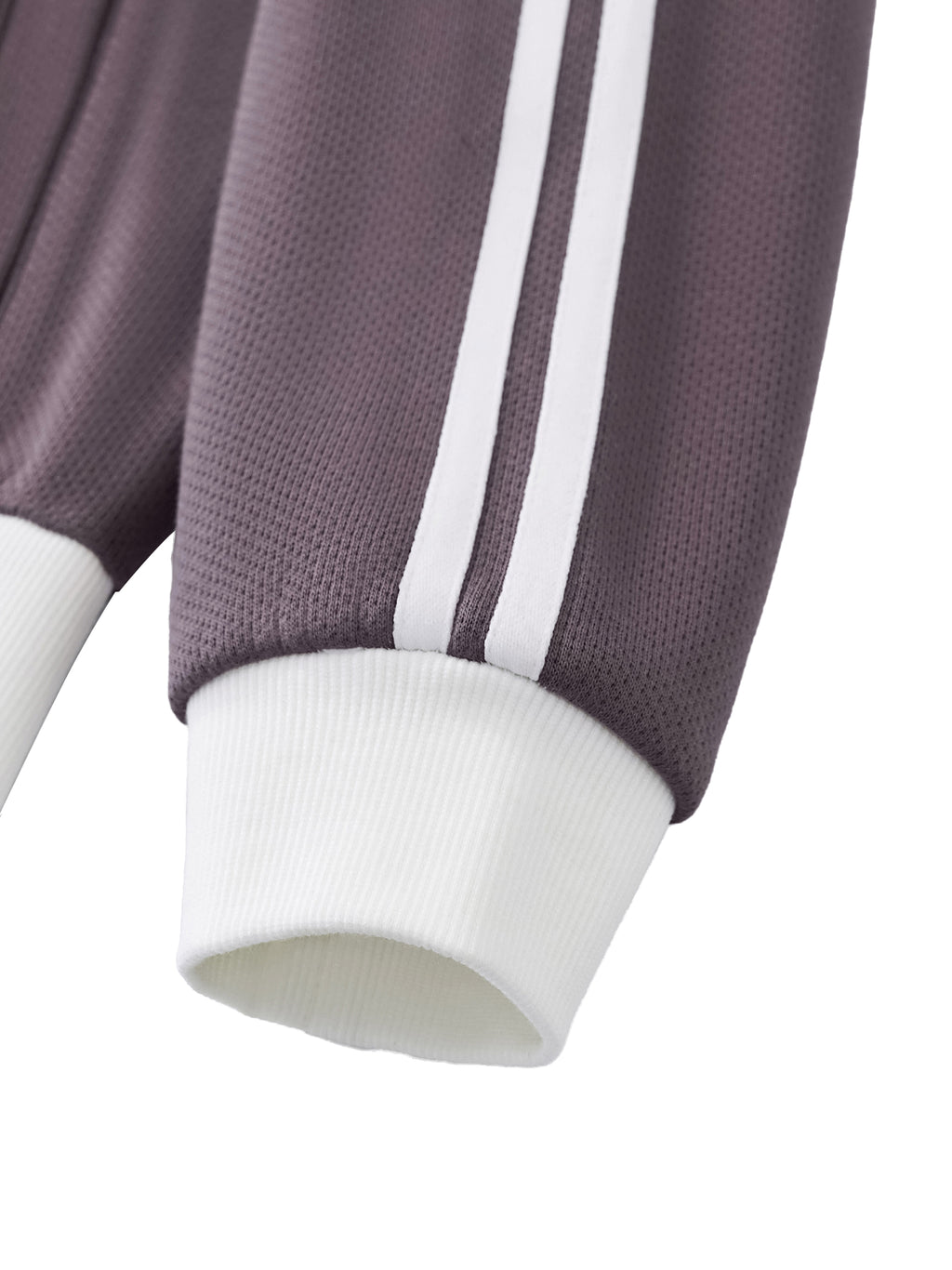 THE SPARK Unisex Side Stripe Fleece Cropped Track Jacket
