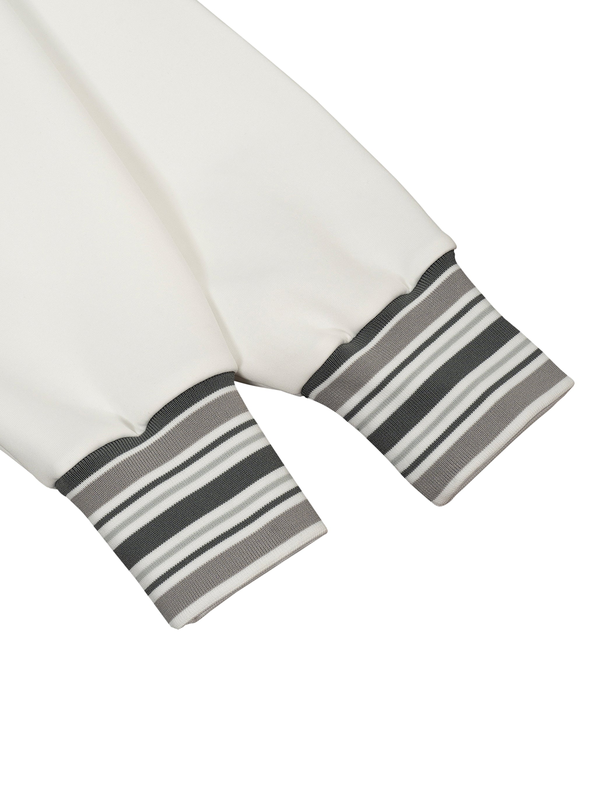 THE ASH Unisex Striped Rib Collar Zip Jacket