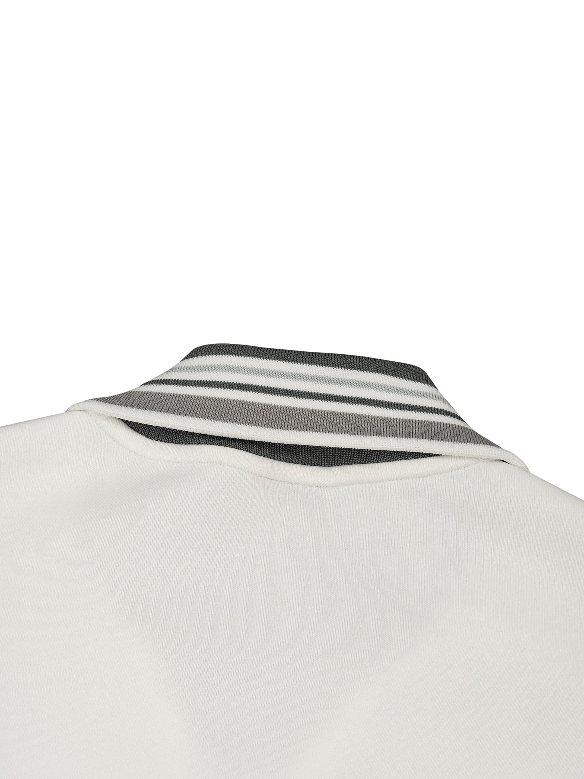 THE ASH Unisex Striped Rib Collar Zip Jacket