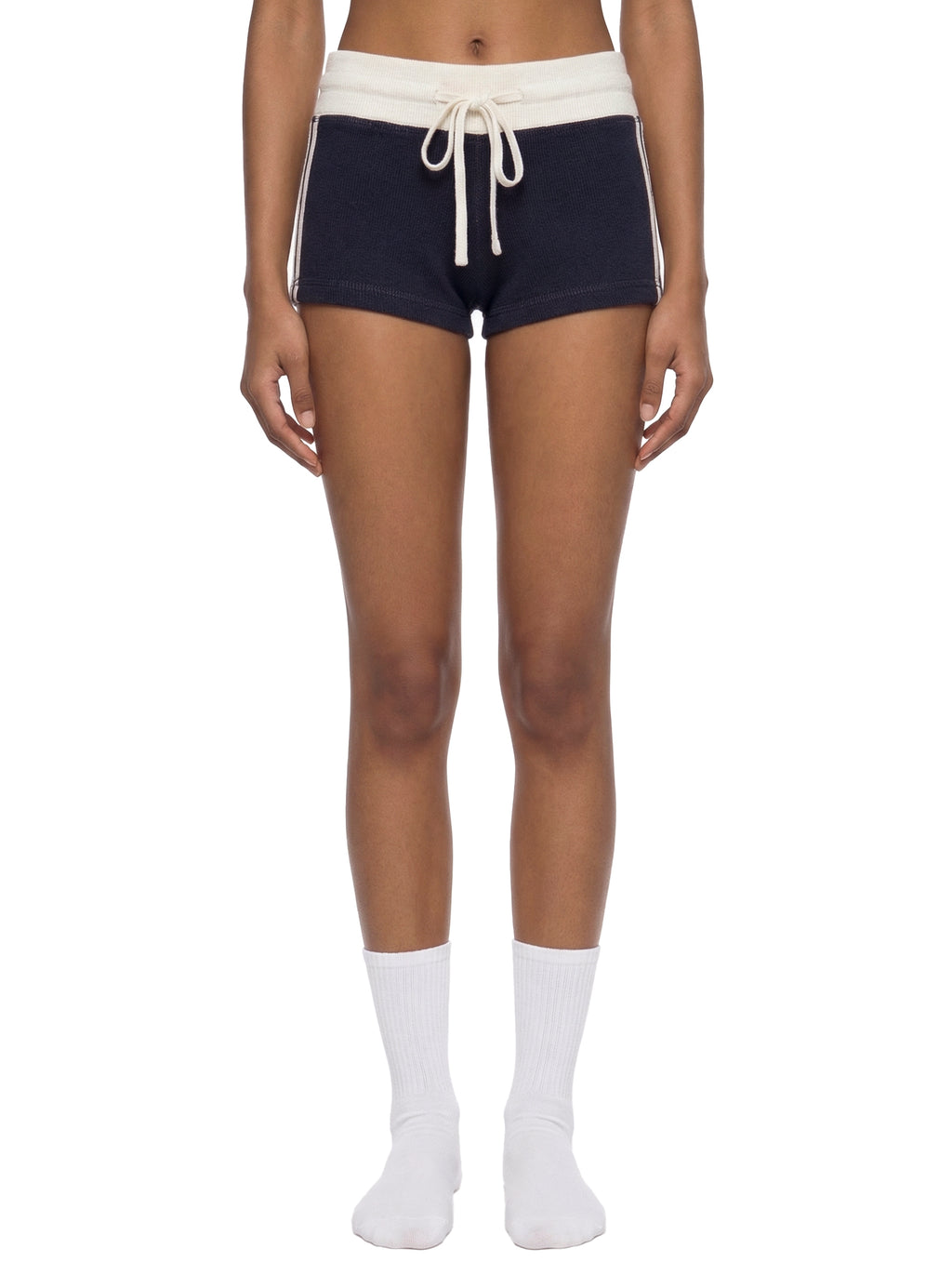 THE FLARE Women's Contrast Stripe Track Shorts