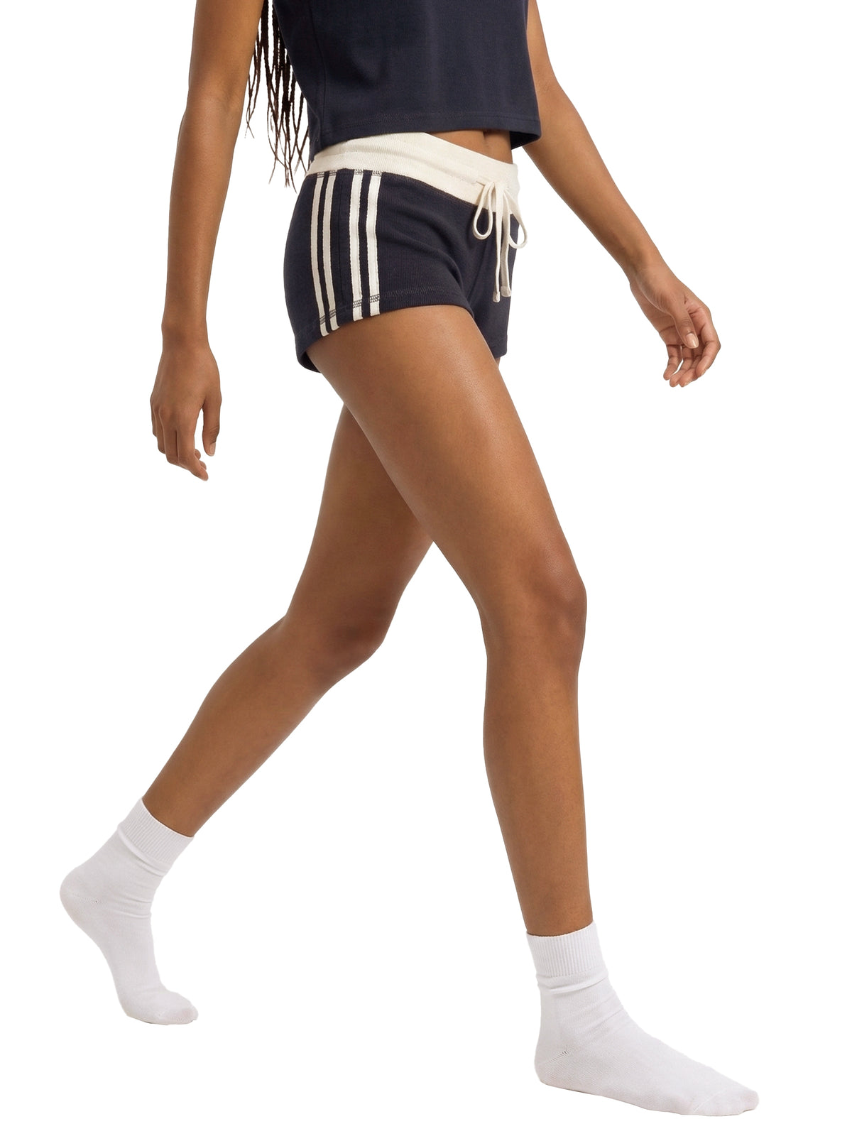 THE FLARE Women's Contrast Stripe Track Shorts