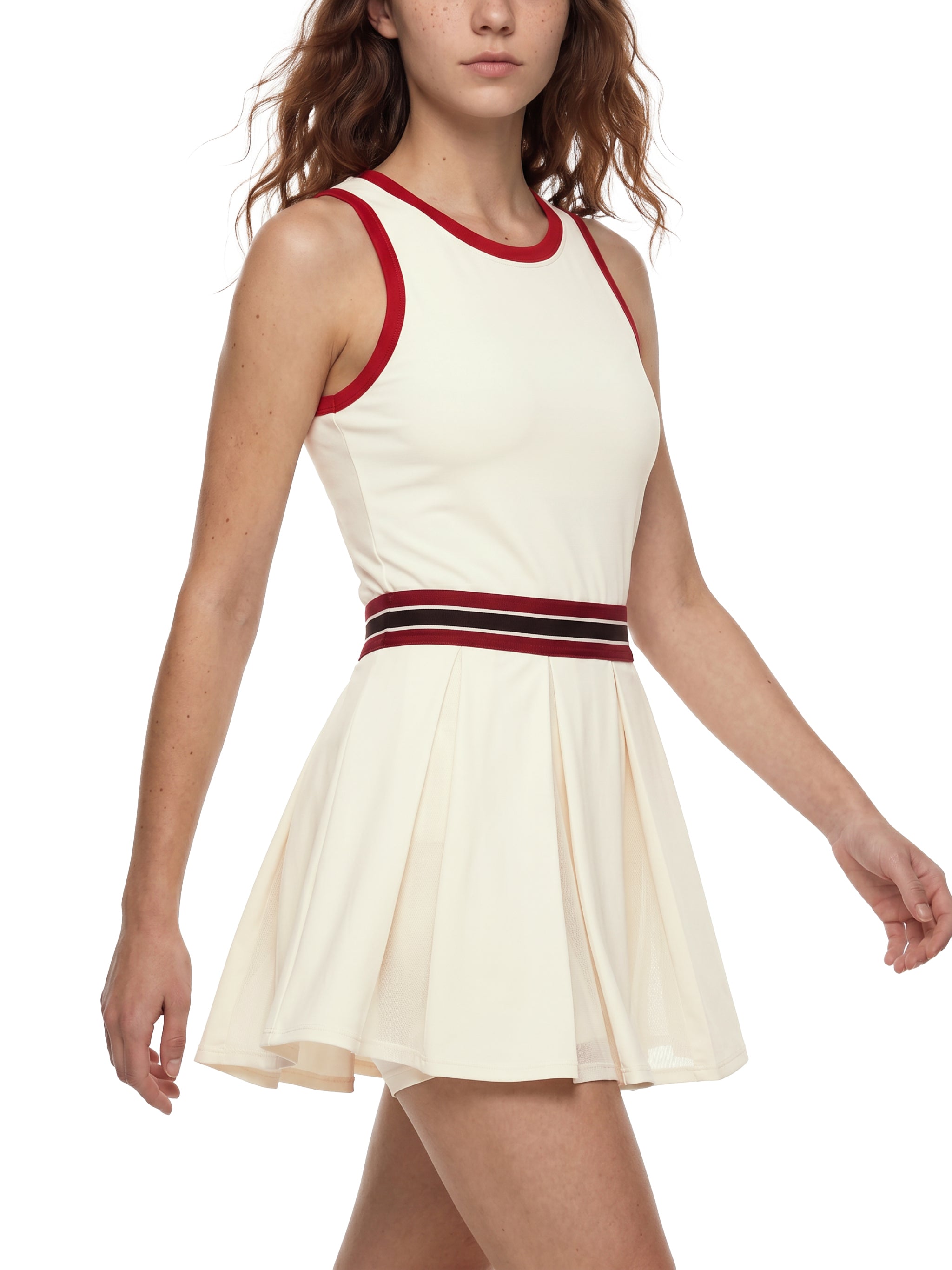 THE RAY Women's Color Block A-Line Sleeveless Dress