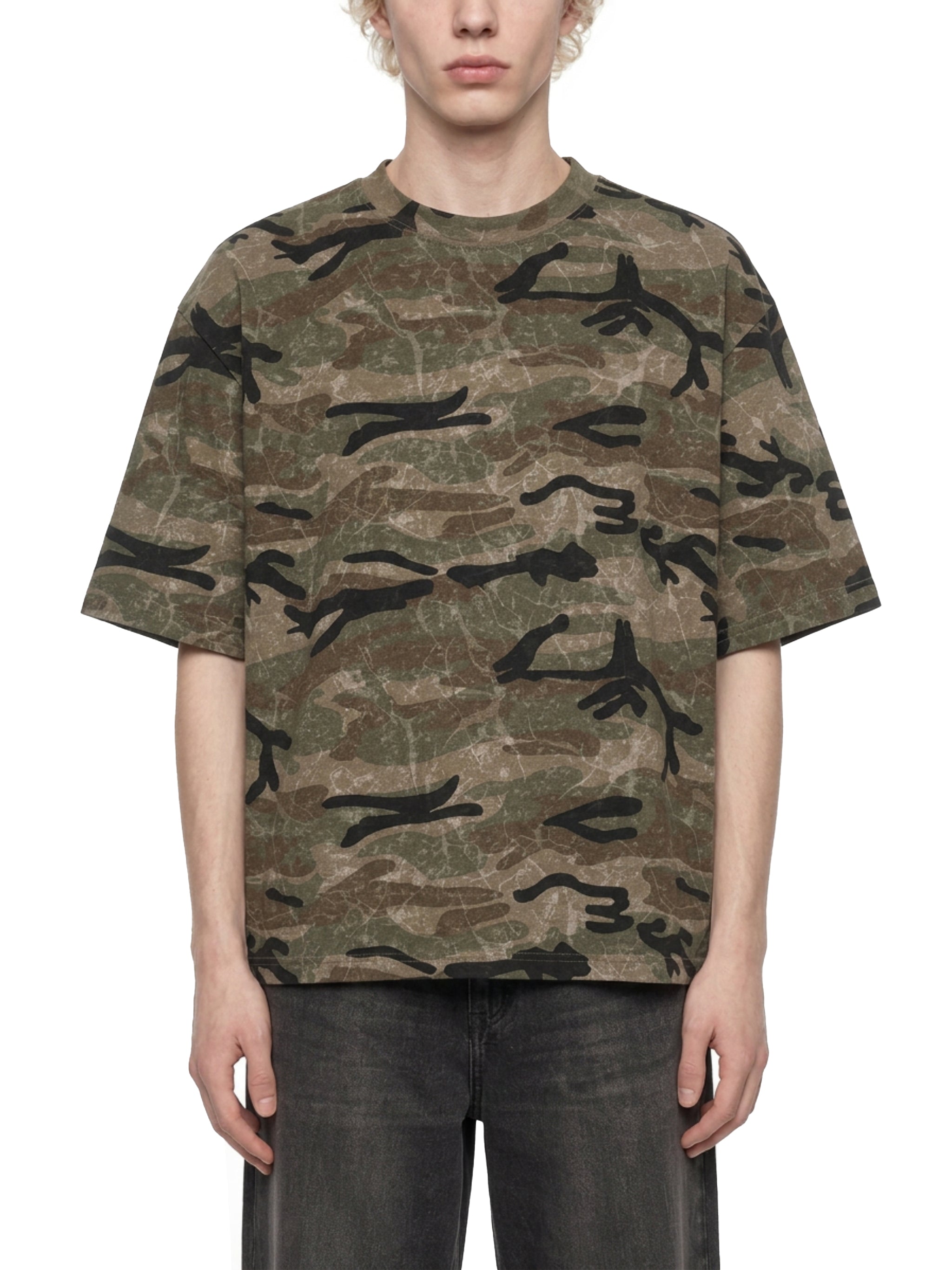 THE BLAST Unisex Boxy Camo Print T-Shirt
