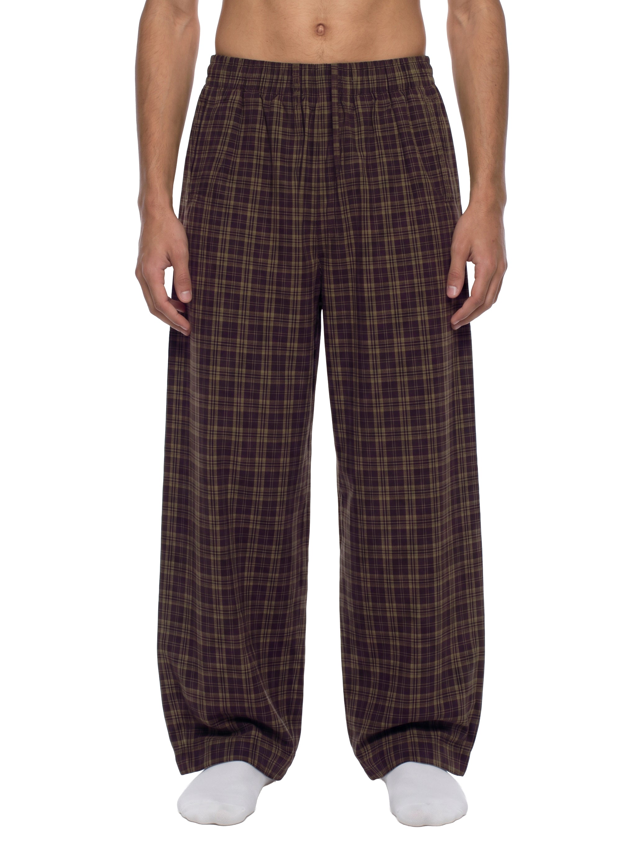 THE HEAT Unisex Plaid Wide Track Leg Pants