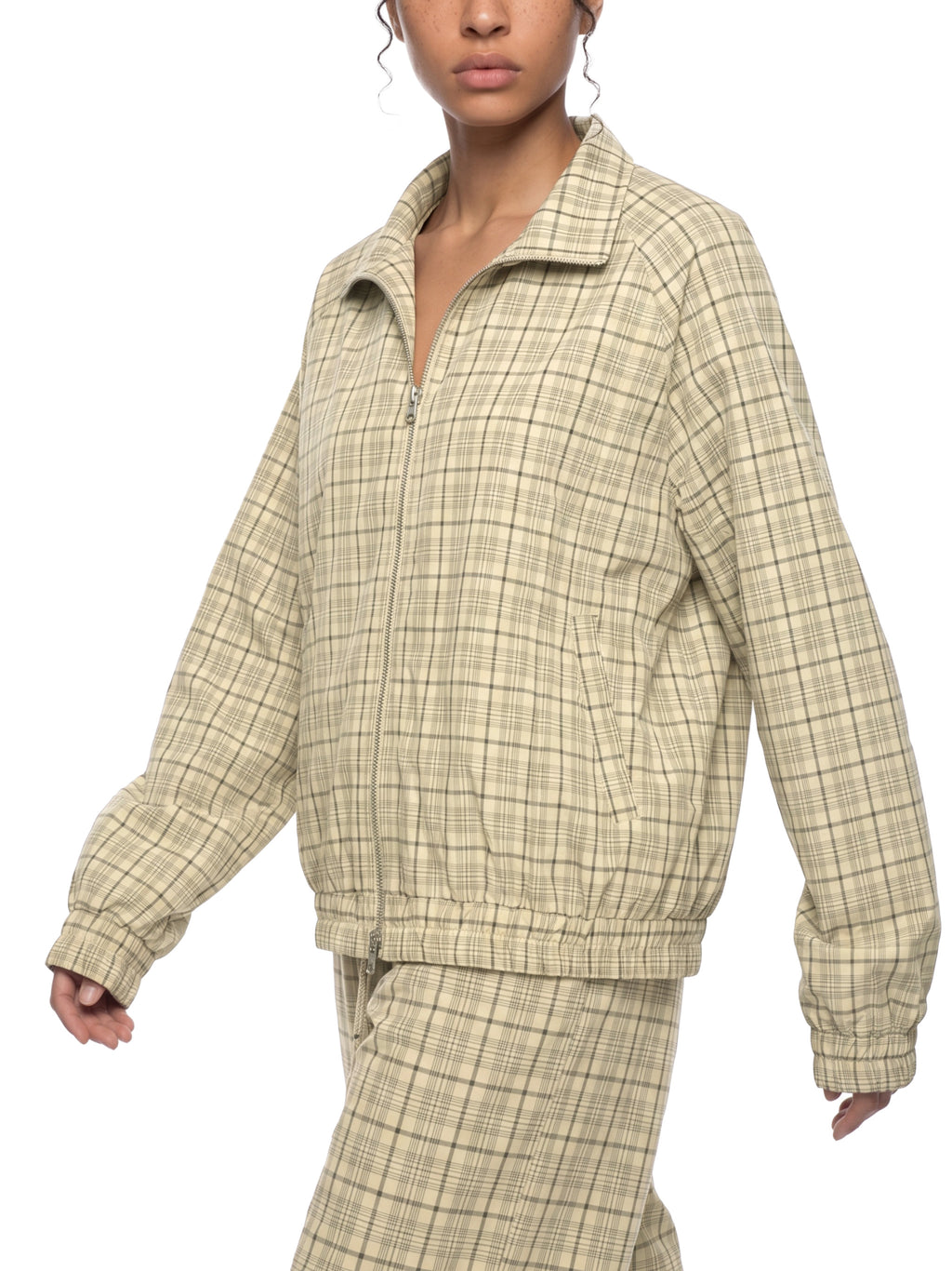 THE HEAT Unisex Plaid Full-Zip Track Jacket