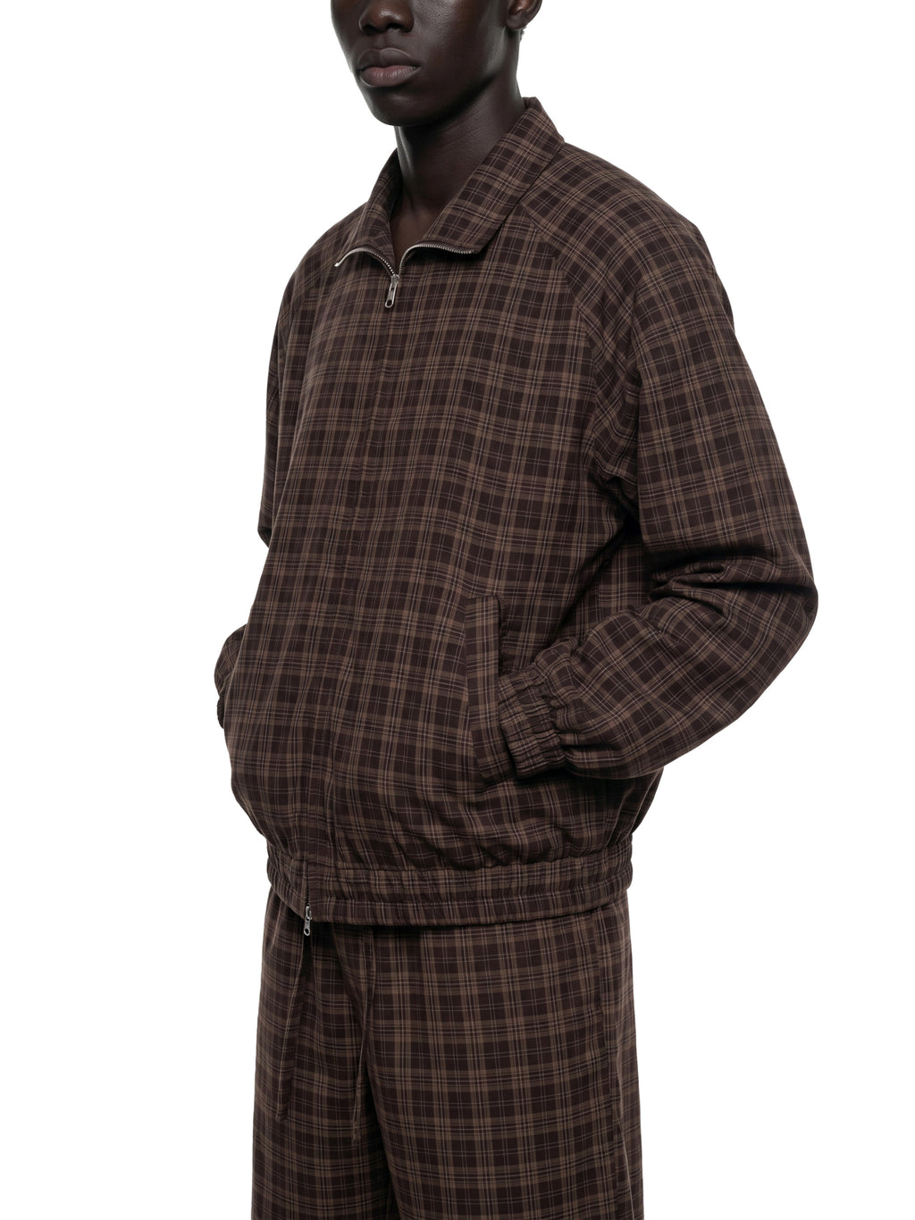 THE HEAT Unisex Plaid Full-Zip Track Jacket