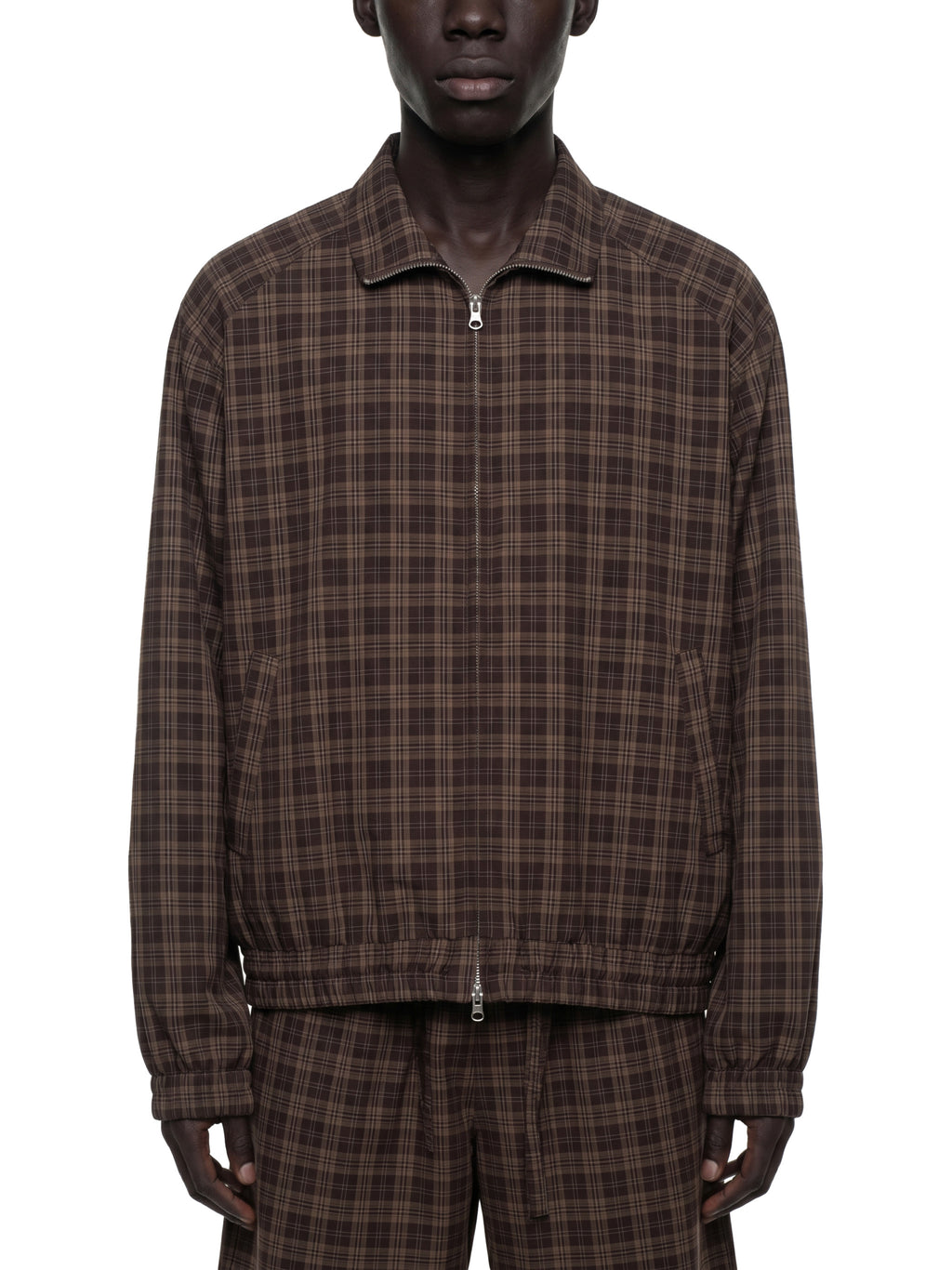 THE HEAT Unisex Plaid Full-Zip Track Jacket