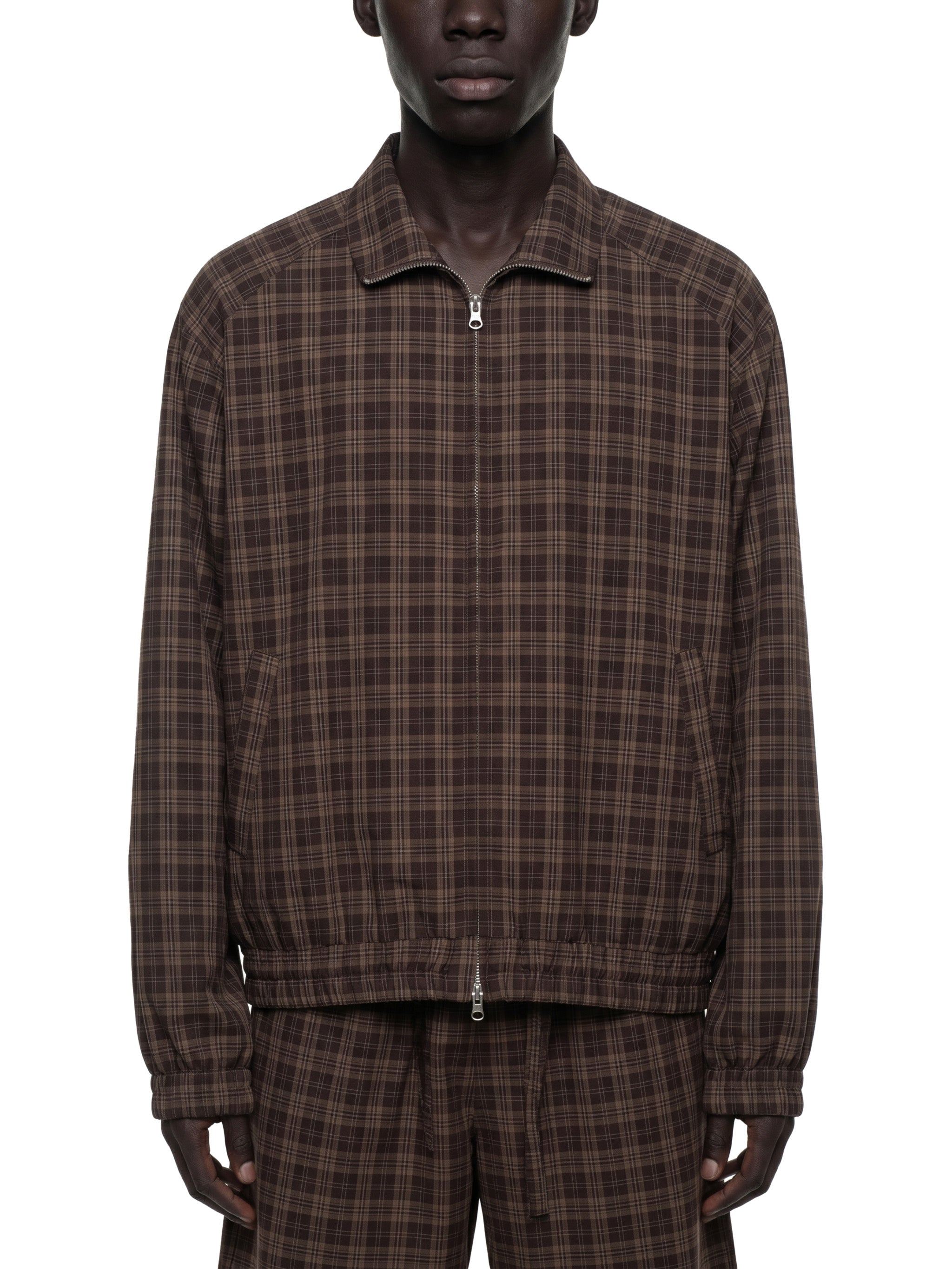 THE HEAT Unisex Plaid Full-Zip Track Jacket