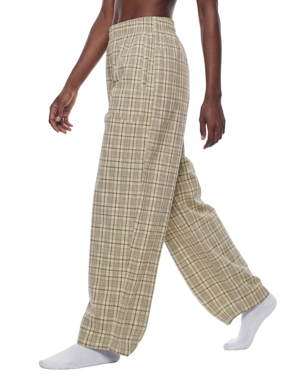 THE HEAT Unisex Plaid Wide Track Leg Pants