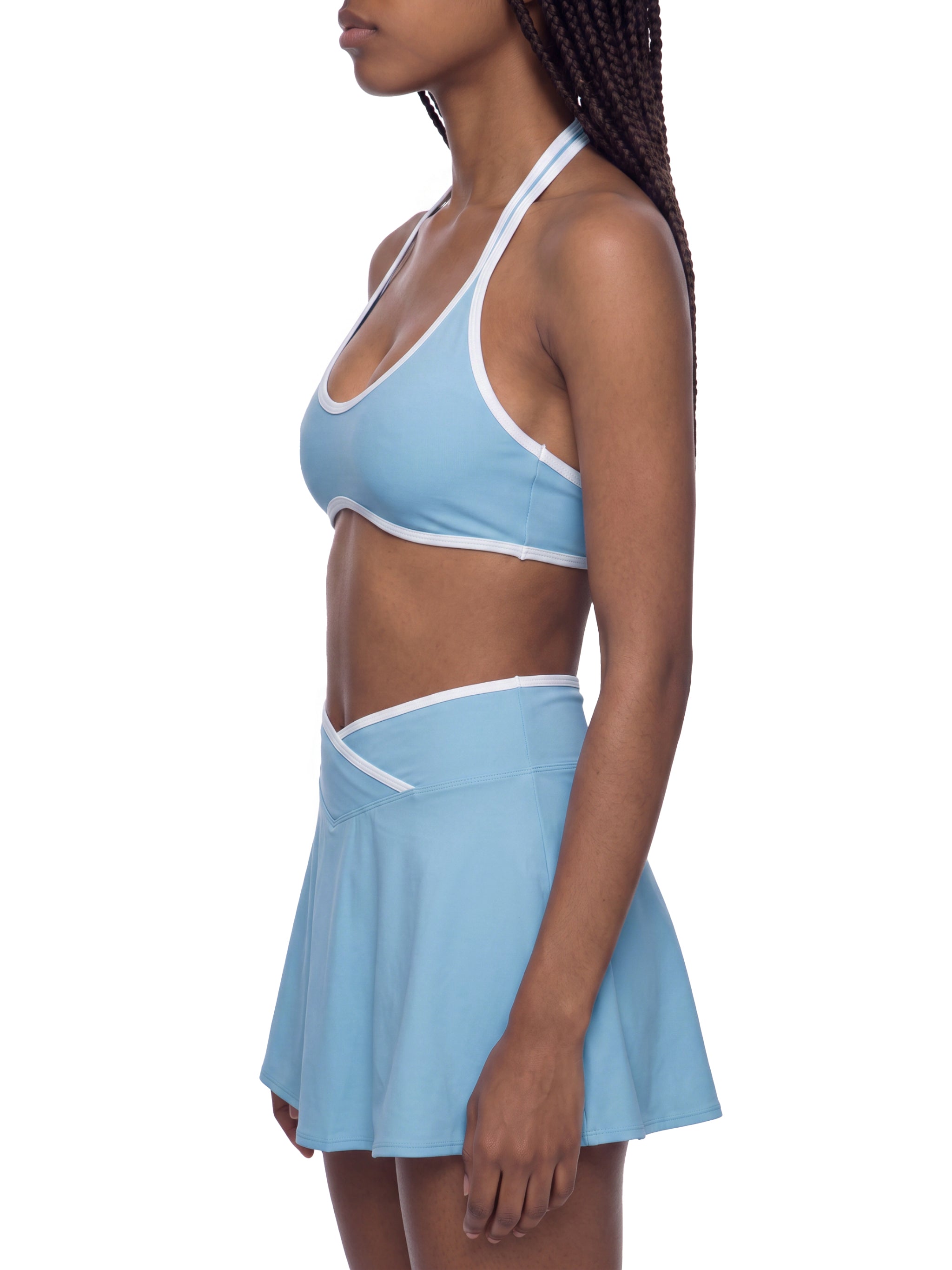 THE HEAT Women's Halter Color Block Sports Bra