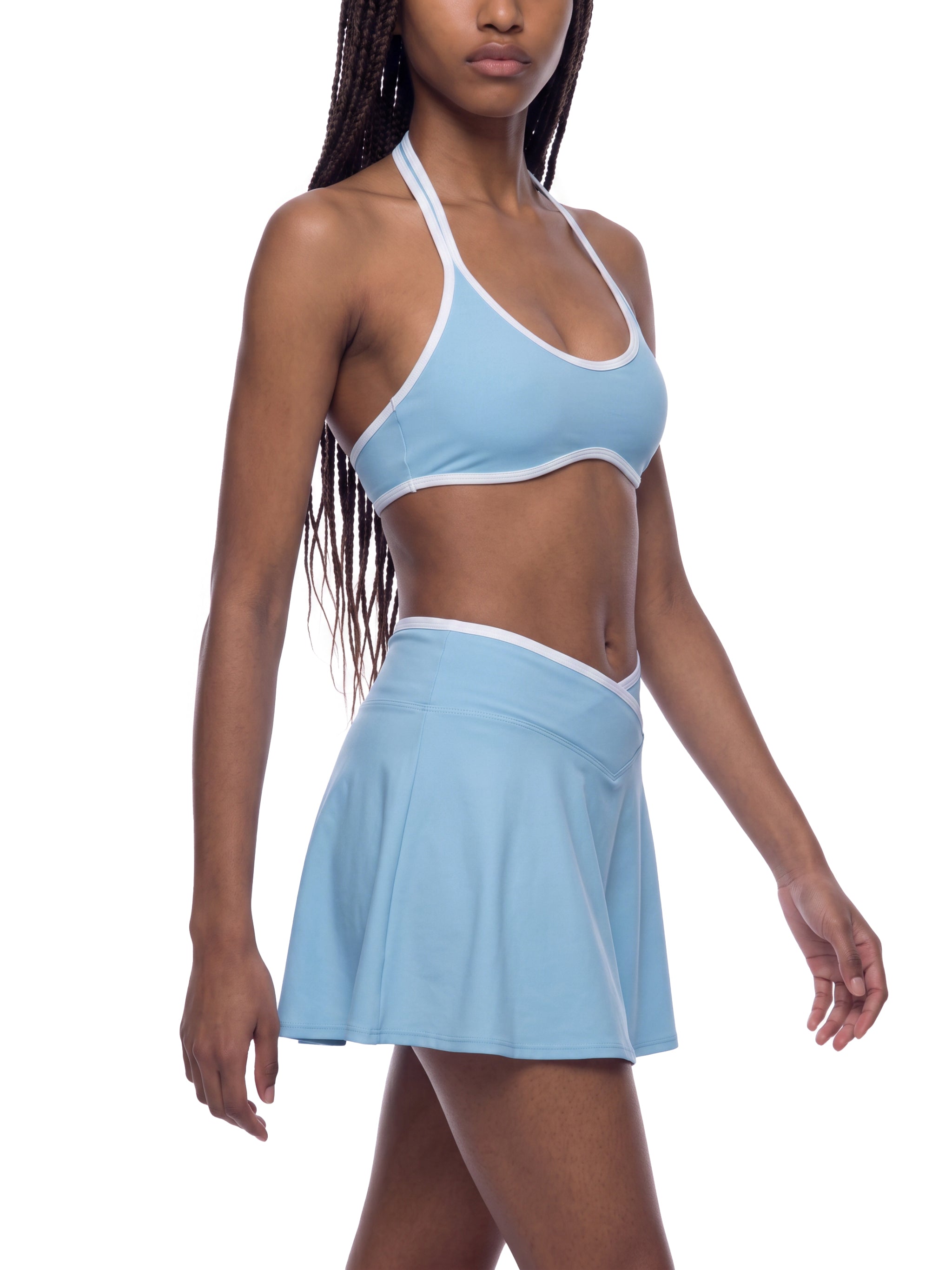 THE HEAT Women's Halter Color Block Sports Bra