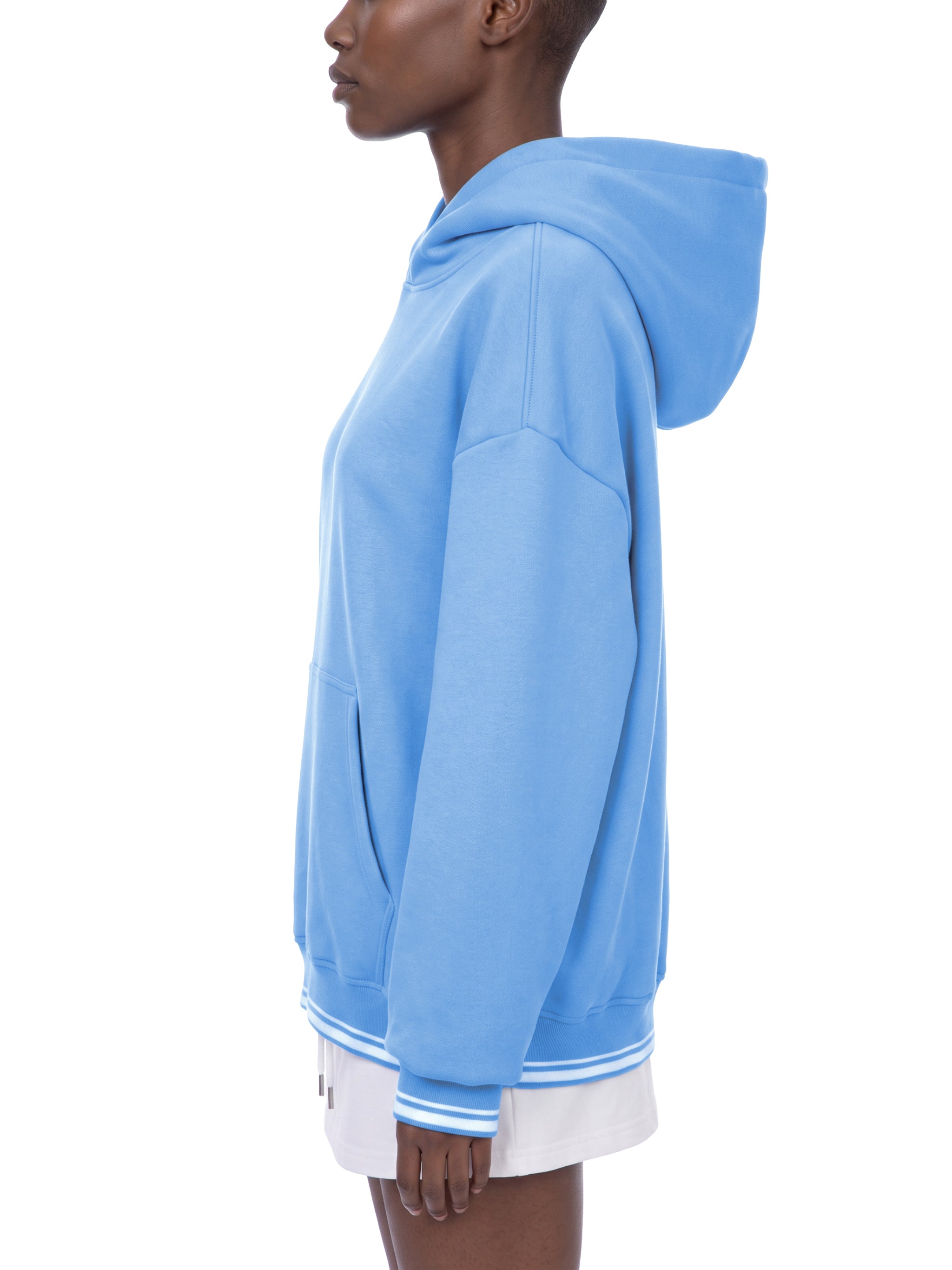 THE  CINDER Unisex Oversized Color Block Fleece Sun-Hoodie