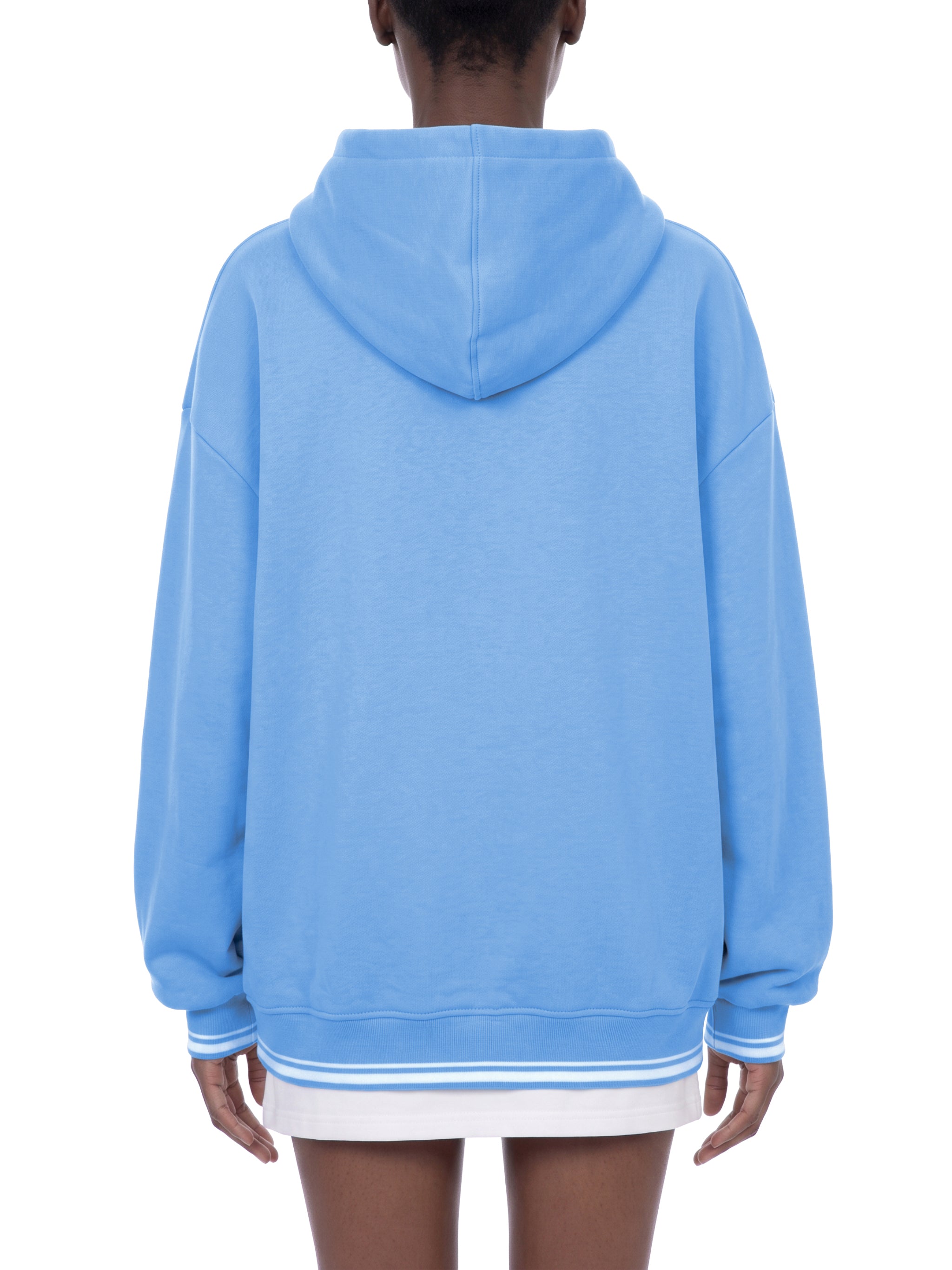 THE  CINDER Unisex Oversized Color Block Fleece Sun-Hoodie