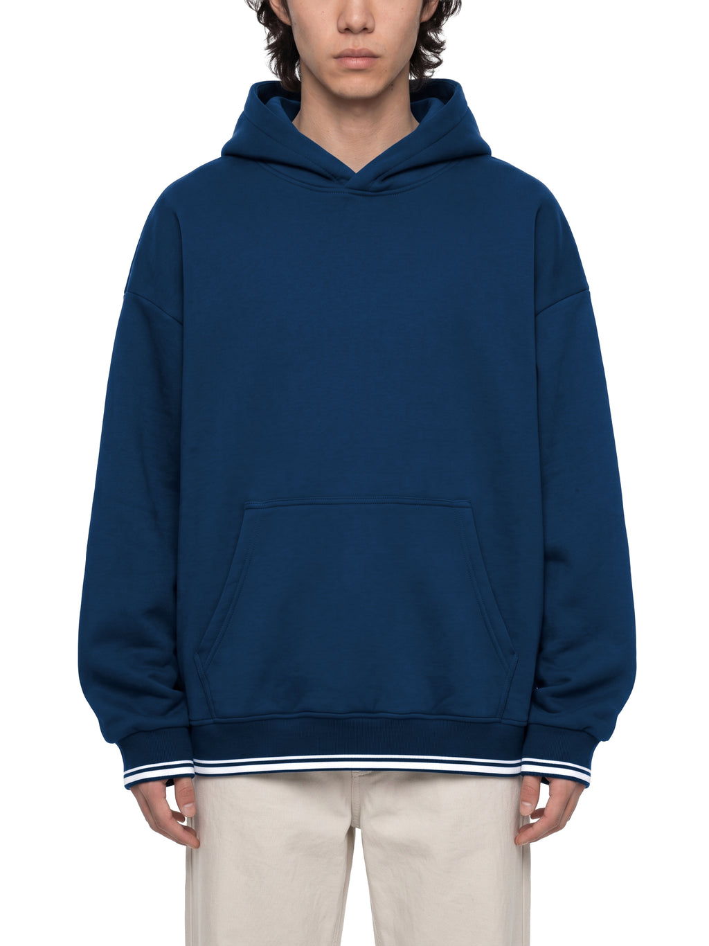 THE  CINDER Unisex Oversized Color Block Fleece Sun-Hoodie