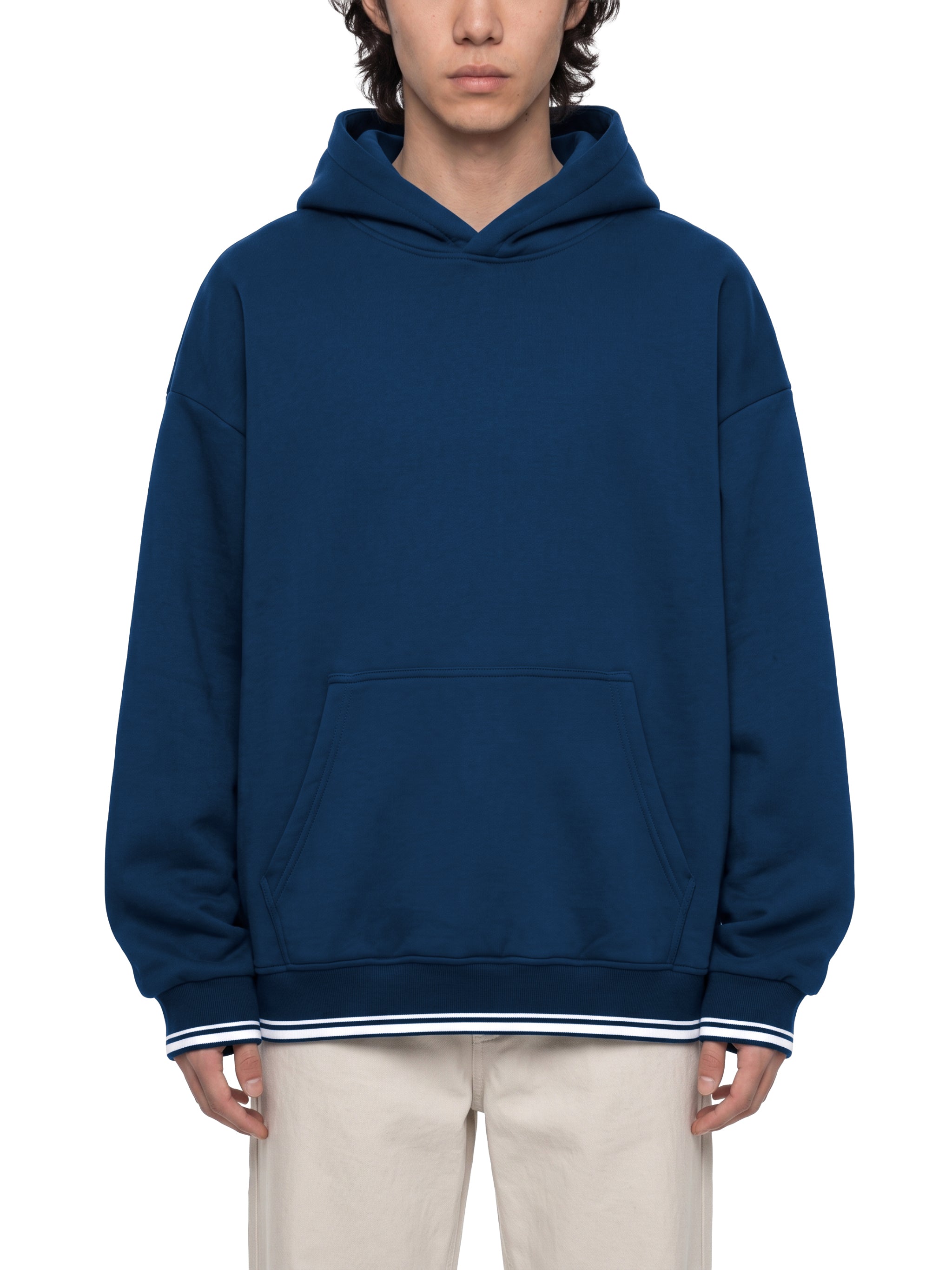THE  CINDER Unisex Oversized Color Block Fleece Sun-Hoodie