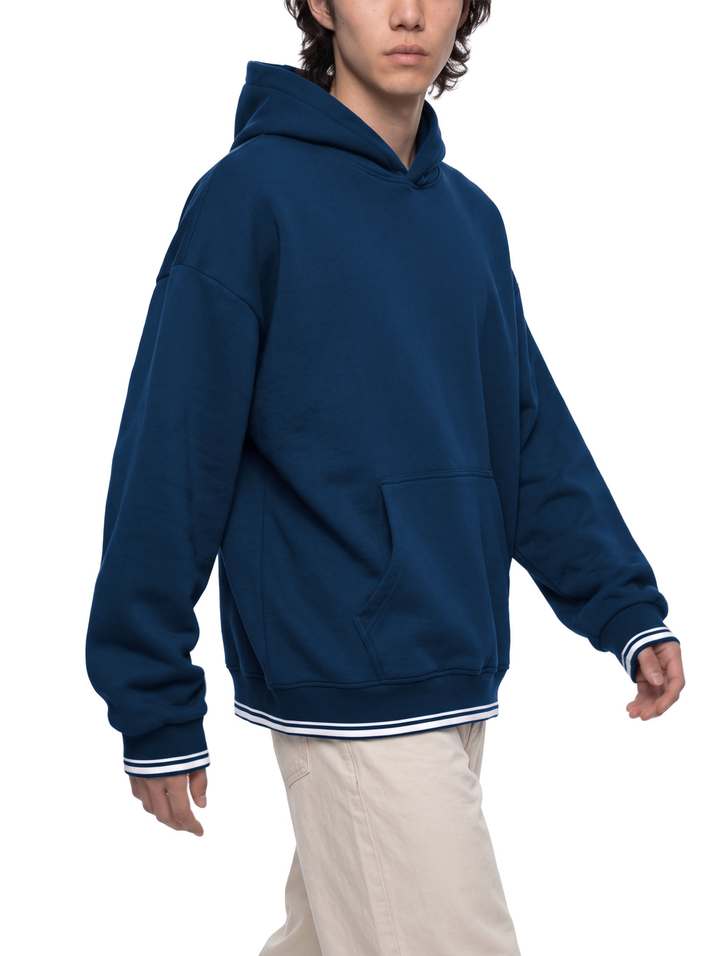 THE  CINDER Unisex Oversized Color Block Fleece Sun-Hoodie